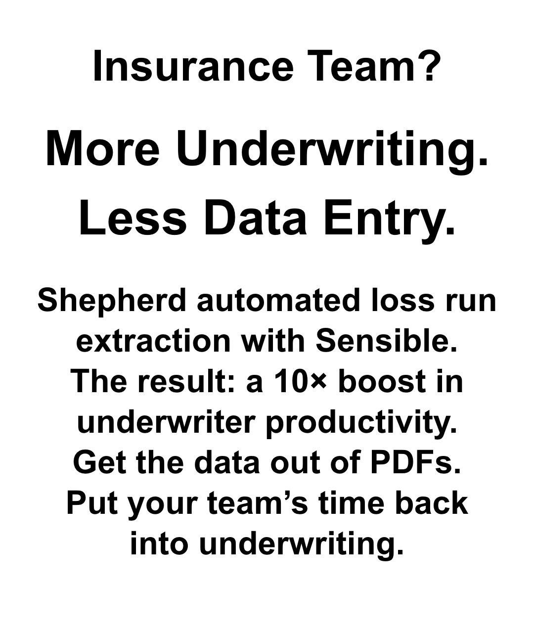 Bold centred · More underwriting additional example